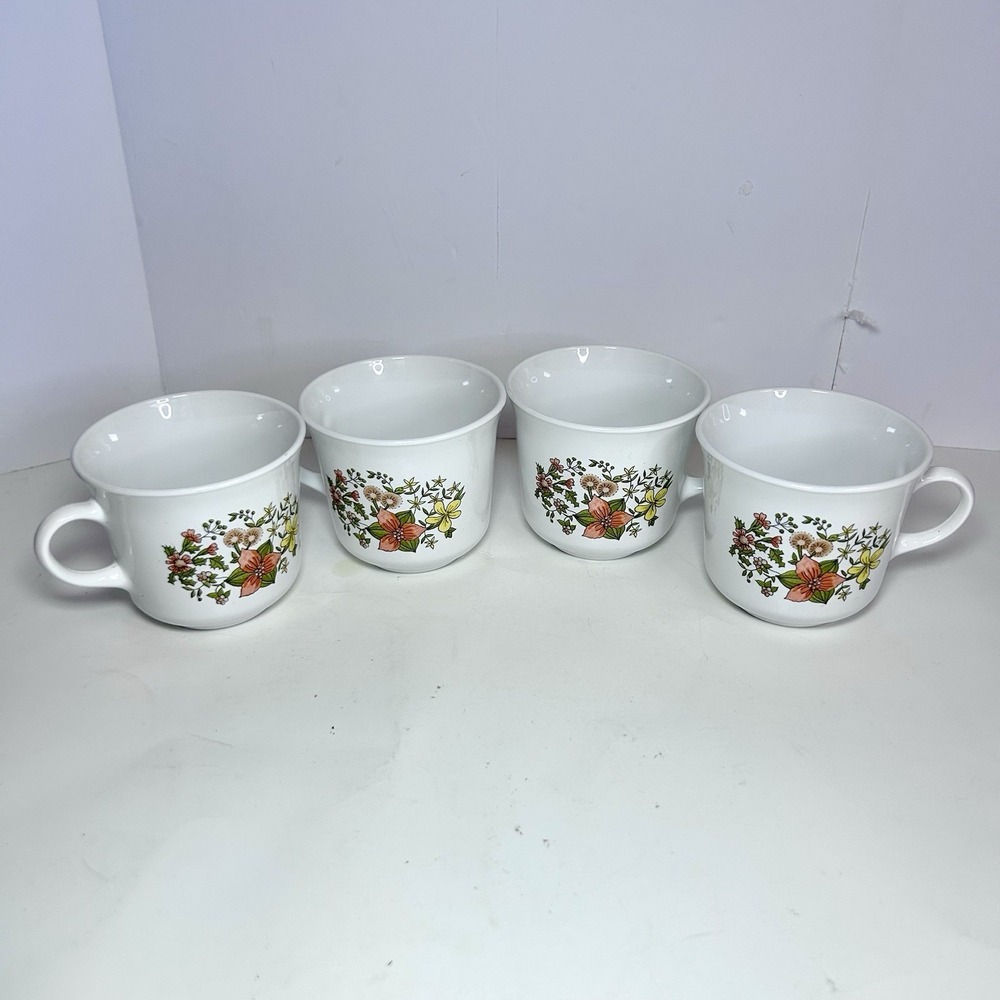 CORELLE by Corning Set of 4 Indian Summer Coffee Mugs Tea Cups